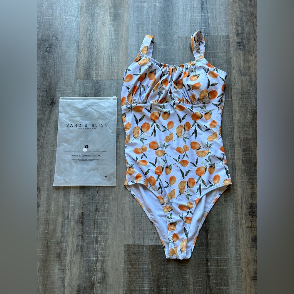 Sand & Bliss Lemon One Piece Bathing Suit- Size Large